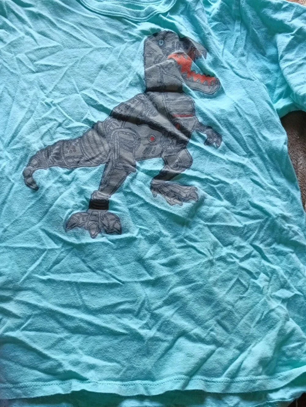 The Children's Place Three Tees with Blue & Green Dinosaur Graphic